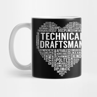 Technical Draftsman Heart Mug